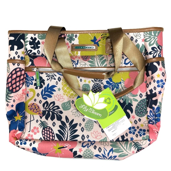 Lily Bloom Handbags - Women’s Lily Bloom Trop Pineapple Color Satchel